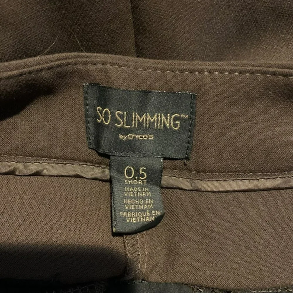 Chico's So Slimming Brown Pants Size S/6 Short - Picture 9 of 9